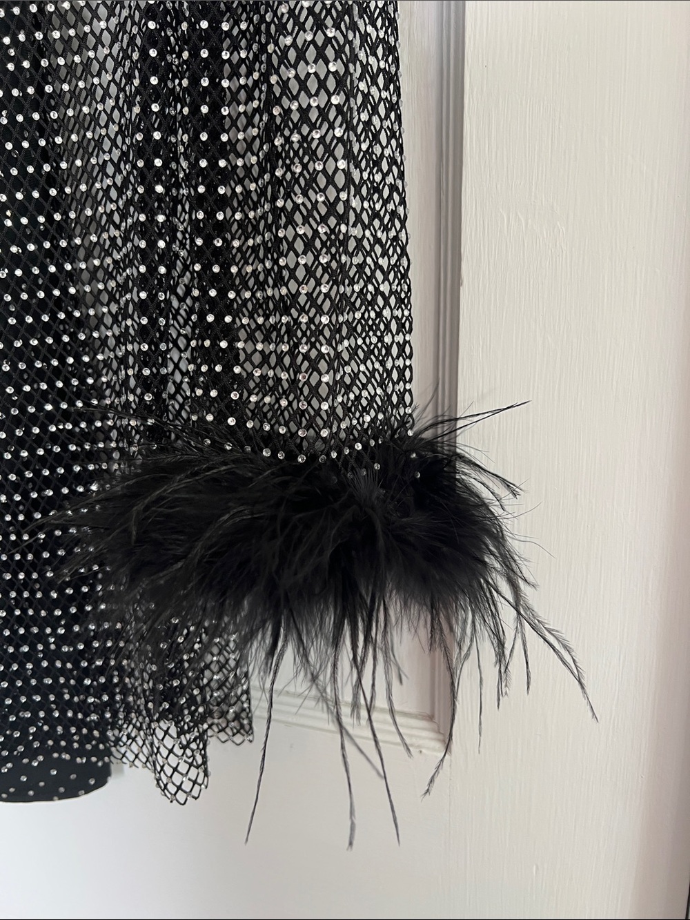 12th Tribe Martini Black Mesh Dress with Rhinestones - size L - NWT - Picture 7 of 8
